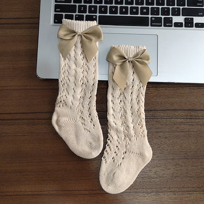 Calcetines Altos para Niñas con Moños de Algodón Transpirable y Antideslizantes - Image 20