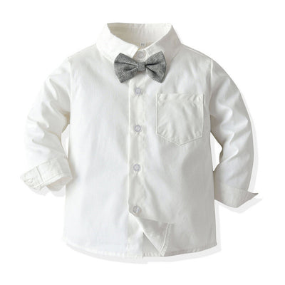 Conjunto Infantil de Dos Piezas con Babero y Camisa de Manga Larga - Image 8