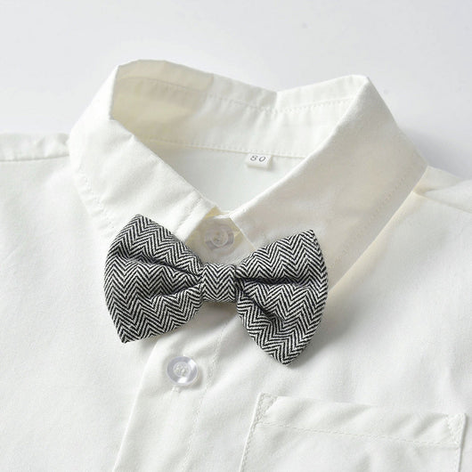 Conjunto Infantil de Dos Piezas con Babero y Camisa de Manga Larga - Image 12