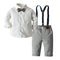 Conjunto Infantil de Dos Piezas con Babero y Camisa de Manga Larga