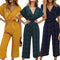 Jumpsuit Cropped Holgado con Estampado de Lunares