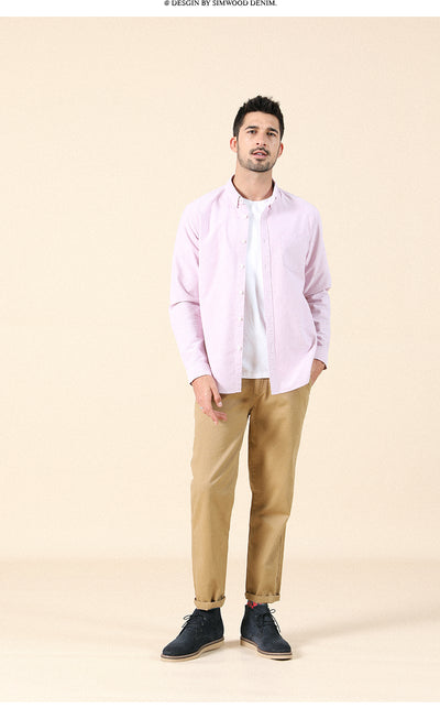 Camisa Oxford de Algodón para Hombre - Diseño Primavera - Image 26