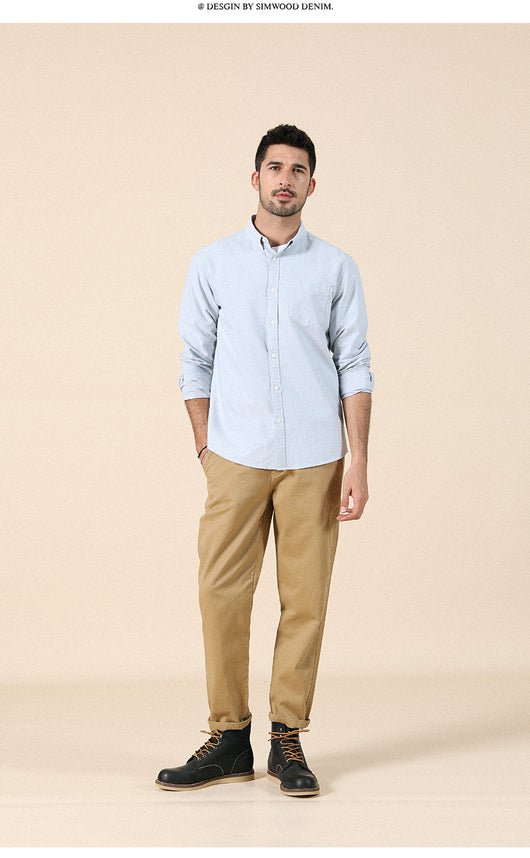 Camisa Oxford de Algodón para Hombre - Diseño Primavera - Image 20