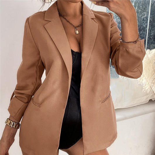 Blazer Ejecutivo de Color Sólido para Mujer - Image 8