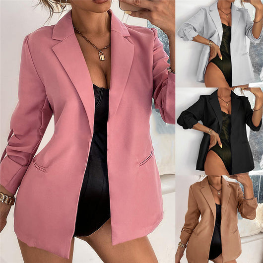 Blazer Ejecutivo de Color Sólido para Mujer - Image 5