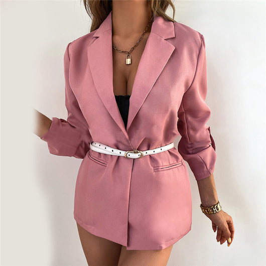 Blazer Ejecutivo de Color Sólido para Mujer - Image 6