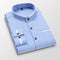 Camisa de Cuello Mao Clásica de Manga Larga - Colores Lisos Versátiles