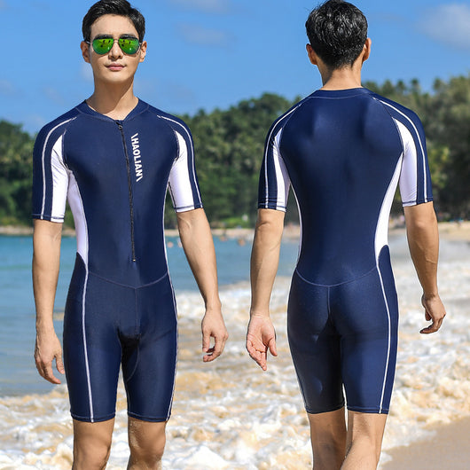 Traje de Baño Deportivo Manga Corta para Hombre - Diseño de 5 Puntos para Surf - Image 5