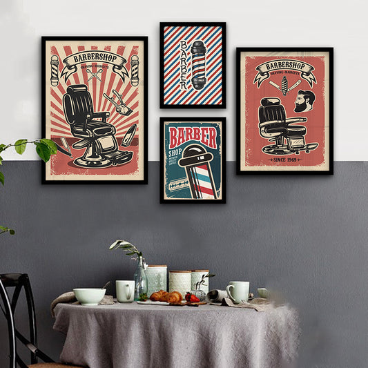 Cuadro Decorativo Industrial Minimalista con Marco de Madera Maciza