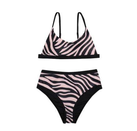 Bikini Estampado Cintura Alta con Abertura Lateral - Image 5