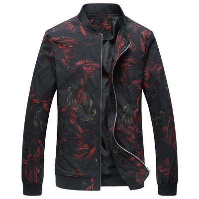 Chaqueta Casual para Hombre con Cuello Alzado y Cierre de Cremallera - Image 3