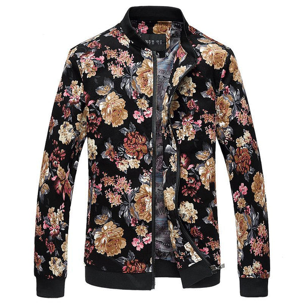 Chaqueta Casual para Hombre con Cuello Alzado y Cierre de Cremallera