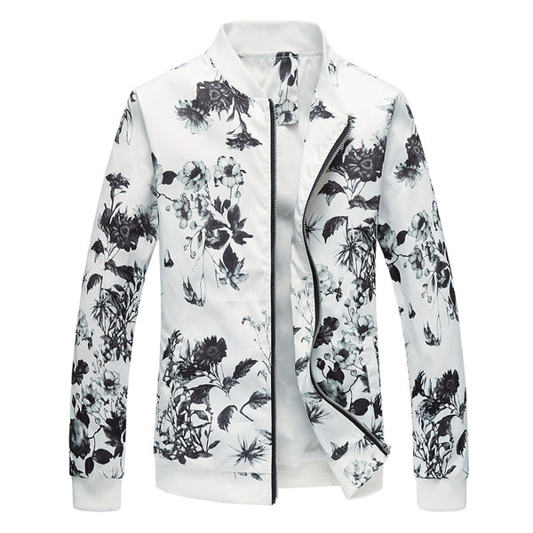 Chaqueta Casual para Hombre con Cuello Alzado y Cierre de Cremallera