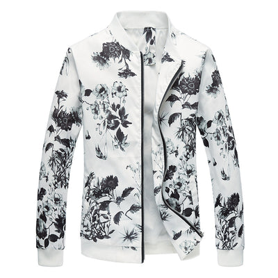 Chaqueta Casual para Hombre con Cuello Alzado y Cierre de Cremallera