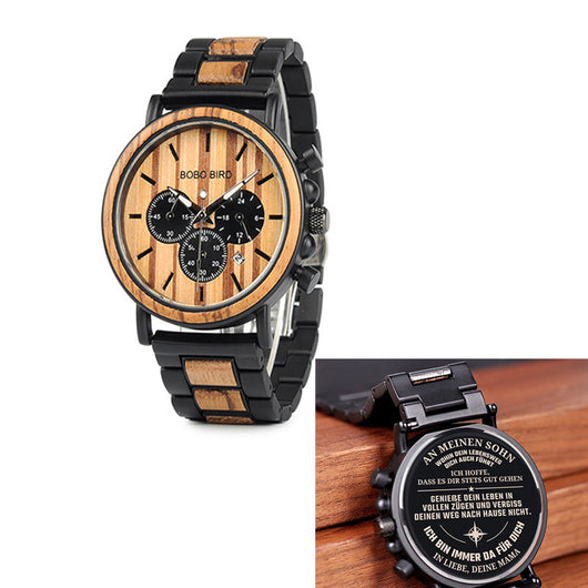 Reloj de Madera BOBO BIRD Cronógrafo Militar Lujo para Hombre - Image 17