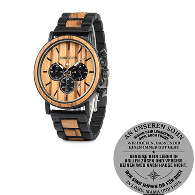 Reloj de Madera BOBO BIRD Cronógrafo Militar Lujo para Hombre - Image 18
