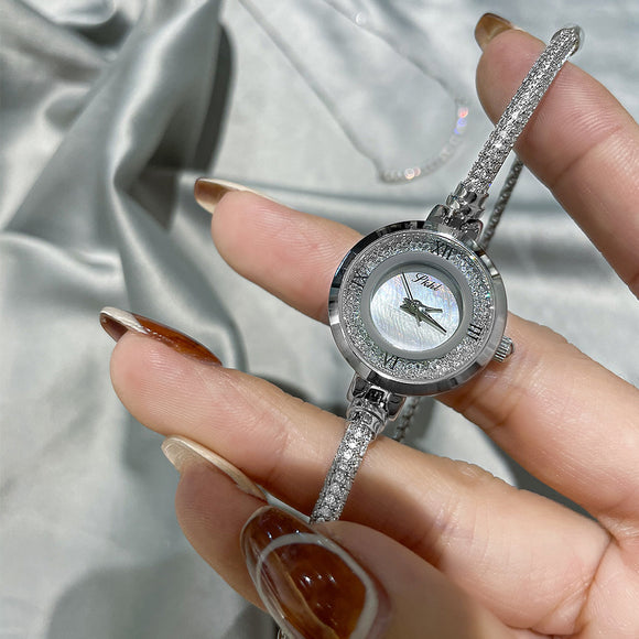 Reloj de Pulsera para Mujer con Esfera de Cristal Líquido y Strass