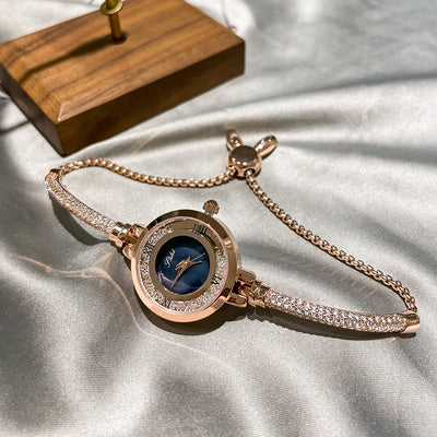 Reloj de Pulsera para Mujer con Esfera de Cristal Líquido y Strass