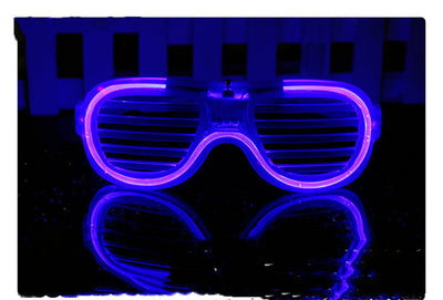 Gafas LED Luminosas de Fiesta - Lentes de Obturador Brillante Morado para Adultos y Niños - Image 3