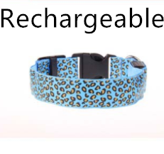 Collar LED Ajustable para Perros con Diseño Leopardo - Seguridad Nocturna - Image 4