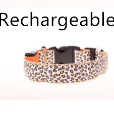 Collar LED Ajustable para Perros con Diseño Leopardo - Seguridad Nocturna - Image 6