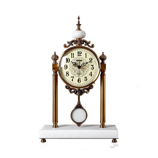 Reloj de Escritorio Silencioso Estilo Nórdico Retro Luz Luxury