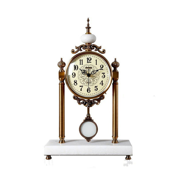 Reloj de Escritorio Silencioso Estilo Nórdico Retro Luz Luxury
