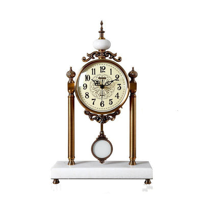 Reloj de Escritorio Silencioso Estilo Nórdico Retro Luz Luxury