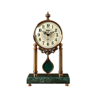 Reloj de Escritorio Silencioso Estilo Nórdico Retro Luz Luxury - Image 5