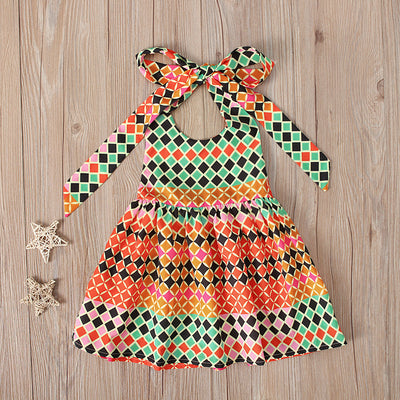Vestido Bohemio Africano Halter con Encaje y Lazo - Image 8
