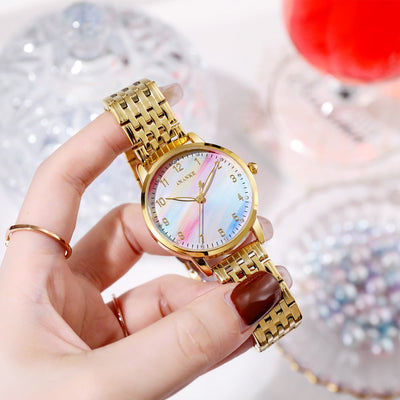 Reloj Casual para Mujer Arcoíris - Movimiento Japonés Elegante