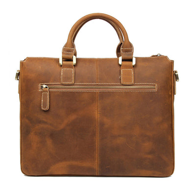Maletín Crossbody de Cuero Crazy Horse Retro - Image 9