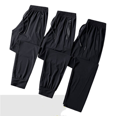 Pantalones Deportivos Hombre Talla Grande Transpirables Seda de Hielo Secado Rápido - Image 12