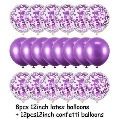 Globos de Confeti Oro Rosa 20 Piezas - Image 4