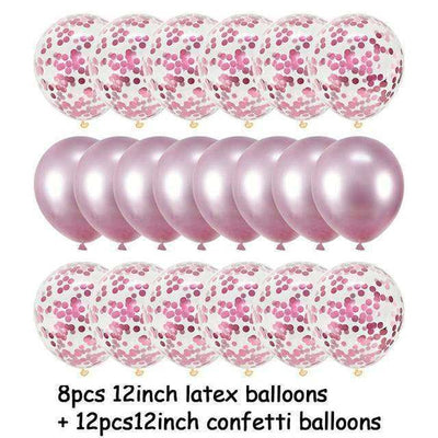 Globos de Confeti Oro Rosa 20 Piezas - Image 6
