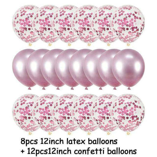 Globos de Confeti Oro Rosa 20 Piezas - Image 6