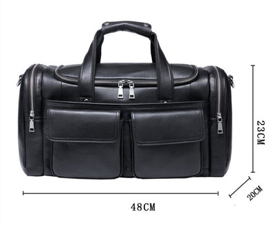 Bolsa de Viaje Corto Alcance en Cuero para Hombre - Gran Capacidad - Image 7
