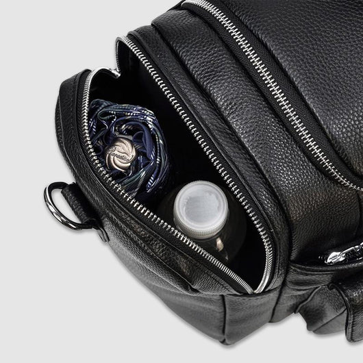 Bolsa de Viaje Corto Alcance en Cuero para Hombre - Gran Capacidad - Image 5