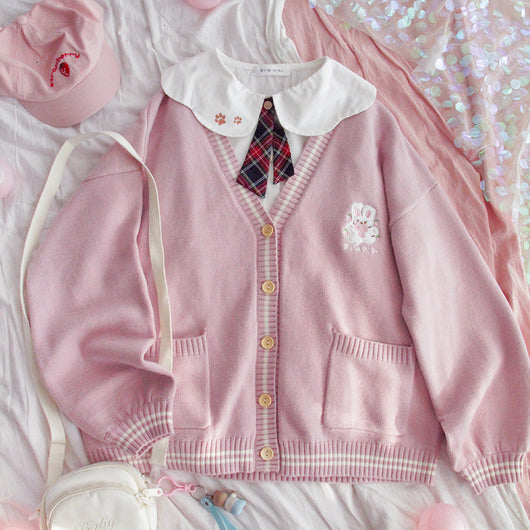 Cardigan Suéter Suelto para Mujer Estilo Universitario Soft Girl Primavera - Image 10