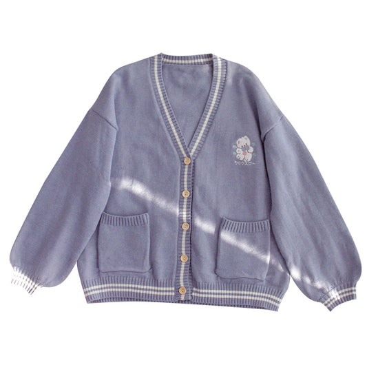 Cardigan Suéter Suelto para Mujer Estilo Universitario Soft Girl Primavera