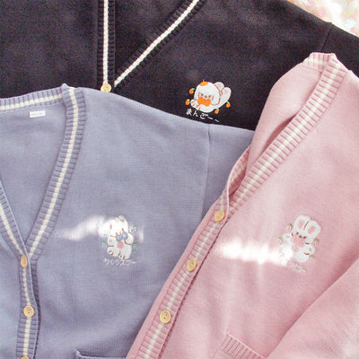 Cardigan Suéter Suelto para Mujer Estilo Universitario Soft Girl Primavera - Image 4