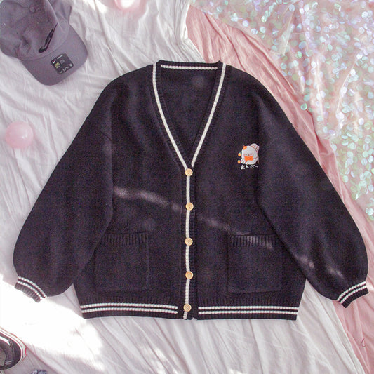 Cardigan Suéter Suelto para Mujer Estilo Universitario Soft Girl Primavera - Image 2