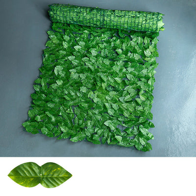 Malla de Privacidad Artificial con Hojas de Rábano Verde - Cerca Decorativa para Balcón y Jardín - Image 12