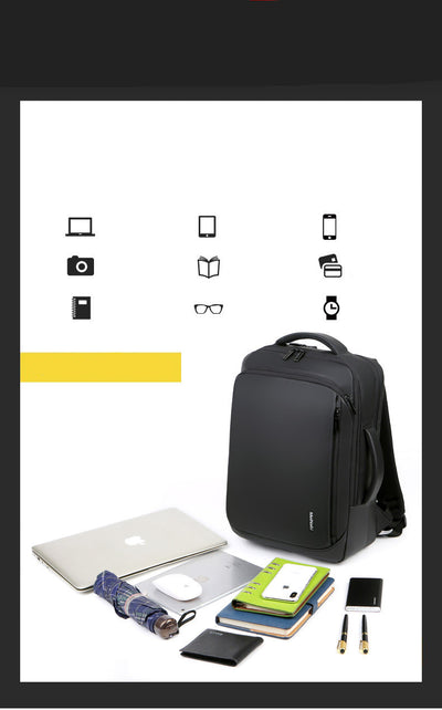 Mochila de Viaje Ejecutiva Impermeable con Puerto USB - Ideal para Trabajo y Negocios - Image 8