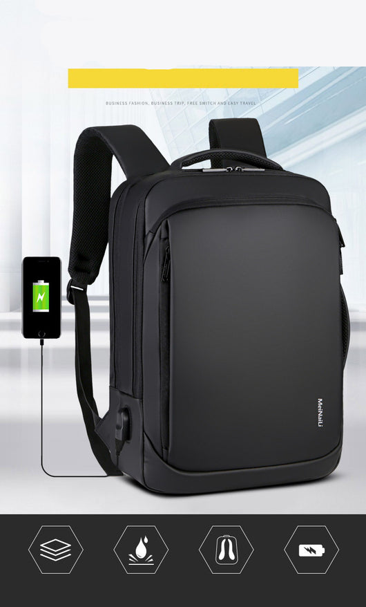 Mochila de Viaje Ejecutiva Impermeable con Puerto USB - Ideal para Trabajo y Negocios - Image 6