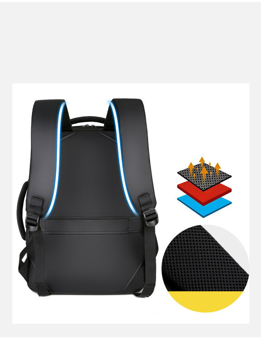 Mochila de Viaje Ejecutiva Impermeable con Puerto USB - Ideal para Trabajo y Negocios - Image 9
