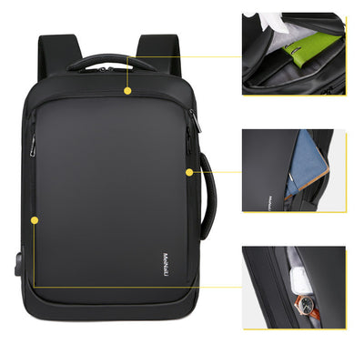 Mochila de Viaje Ejecutiva Impermeable con Puerto USB - Ideal para Trabajo y Negocios - Image 15