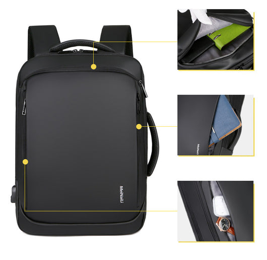 Mochila de Viaje Ejecutiva Impermeable con Puerto USB - Ideal para Trabajo y Negocios - Image 15