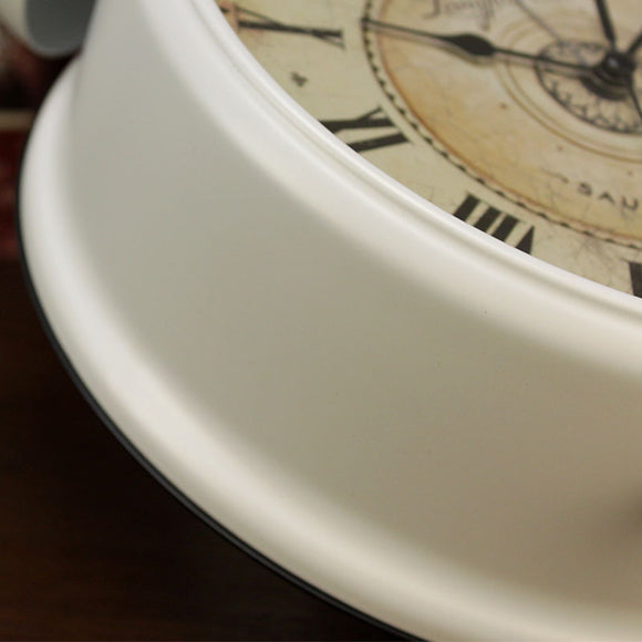 Reloj Despertador Retro de 8 Pulgadas con Números Romanos y Campana Metálica