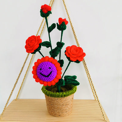 Peluche Decorativo Girasol y Rosa - Planta Suave para Dormitorio y Hogar - Image 4